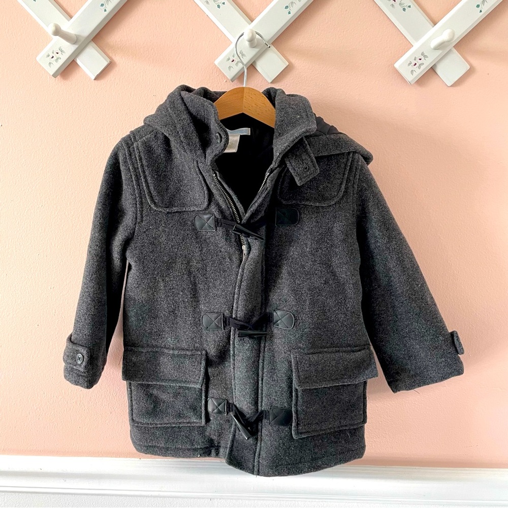 Janie & Jack Wool Coat Size 2-3T dark gray/smoke